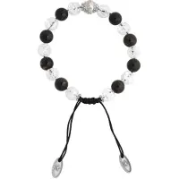 Wildcat Rock Beatz - 190 mm, White &amp; Black Crystal Pearls