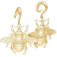 Wildcat Mehiläiskorvapainot - Bee Ear Weights - Kultainen metalli, 10,0 mm
