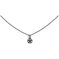 Wildcat Little Pentagram Star Necklace - Kaulakoru - Musta metalli