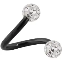 Wildcat Sealed Multi Jewelled Body Spiral - 1,2 mm, 8,0 mm, Kristallklar