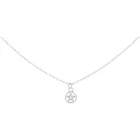 Wildcat Little Pentagram Star Necklace - Kaulakoru - Hopeinen metalli