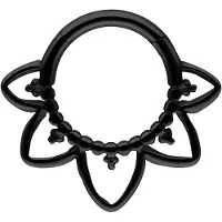 Wildcat Oriental Septum Clicker - lävistysrengas - Musta metalli