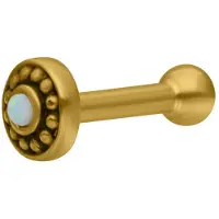 Wildcat Tribal Opal Ohrbarbell<!--6408229f413e7--> - Kultainen metalli