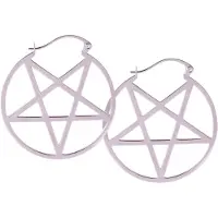 Wildcat Small Pentagram Hoops - korvarenkaat