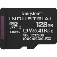 Kingston Industrial 128 Gt MicroSDXC UHS-I U3 V30 A1 -muistikortti, musta
