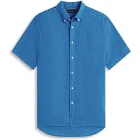 Tommy Hilfiger Pigment Dyed Linen Rf Shirt S/S - Blue - XL