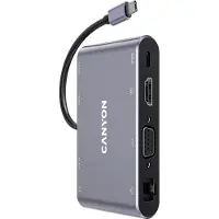 Canyon DS-14, USB 3.2 Gen 1 (3.1 Gen 1) Type-C, 100 W, 10,100,1000 Mbit/s, Harmaa, 4K Ultra HD, 60 Hz (CNS-TDS14)
