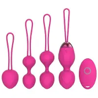 Dark Red Brand Värähtelevä Kegel-setti 4 palloa, pinkki