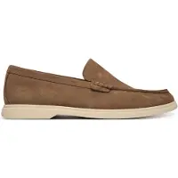 BOSS for man. 50543083 Brown suede loafers with embossed logo (42), Beige, Flat, None, Casual