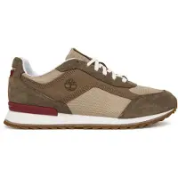 Timberland for man. TB0A419GAGD1 Scout Heights brown Leather Sneakers (44.5), Flat, Laces, Casual