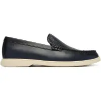 BOSS for man. 50563129 Navy blue Sienne Loaf leather loafers (42), Flat, None, Casual