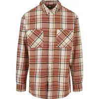 Urban Classics Long Oversized Checked Leaves Pitkähihainen Kauluspaita