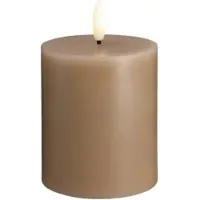 Moods & More LED pillar candle - Sand - 74x100 mm
