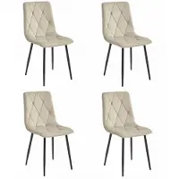 Leobert 4 Libra -tuolin setti, beige/musta
