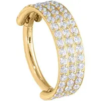 Wildcat 3 Rings Crystal Clicker<!--63fedcc0b8ad3--> - Kultainen metalli, 8,0 mm