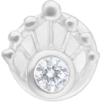 Wildcat Mermaid Push-Fit Labret - Hopeinen metalli