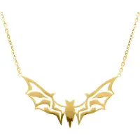 Wildcat Big Bat Necklace - kaulakoru - Kultainen metalli