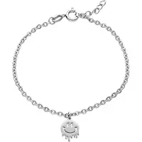 Wildcat Little Smiley Bracelet - rannekoru - Hopeinen metalli
