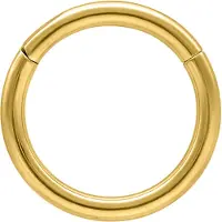 Wildcat Hinged Ring - saranallinen lävistysrengas (titaani) - 0,8 mm, Kultainen metalli, 6,0 mm
