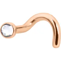 Wildcat Jewelled Nostril Crystal Clear - nenäkoru