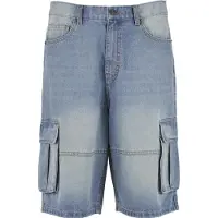 Urban Classics Relaxed Denim Cargo Shortsit sininen, 34