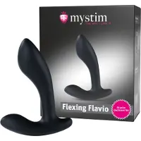 Mystim Flexing Flavio - elektroetuinen eturauhasvibraattori (musta)
