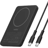 Belkin BOOSTCHARGE Slim Magnetic QI2 PowerBank 5000mAh/7.5W PD USB-C Black