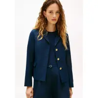 Tommy Hilfiger for woman. WW0WW49335 Slim fit blazer with navy gold buttons (38), Casual, Polyester