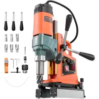 Vevor magneettiporakone, 1400 W, 50 mm poraushalkaisija, 0–850 rpm nopeus, käännettävä suunta, magneettiporakone 6 ydinterällä, sähköporakone teollisuuteen ja kodin remontointiin