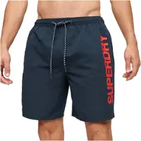 Superdry for man. M3010236A Graphic 17 swimsuit blue (S), Beachwear, Recycled Polister, Sustainable, Navy