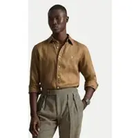 Ralph Lauren Custom Fit Linen Shirt - Brown - L
