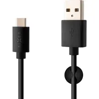FIXED USB-A <-> USB-C - 2m - Musta