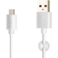 FIXED Kiinteä data- ja latauskaapeli, USB-A -&gt USB-C, 20 W, 2 m pitkä, valkoinen