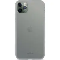 EPICO iPhone 11 Pro Max -silikonikuori, Läpinäkyvä/Musta