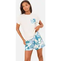 Lipsy Pyjamashortsit kerma / sinivihreä / vaaleansininen
