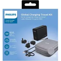 Philips Maailmanmatkasovitin ja varavirtalähde - 5000 mAh - QC 3.0 & PD (sis. USB-A-USB-C/Lightning-kaapeli)