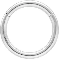 Wildcat Hinged Ring - saranallinen lävistysrengas (titaani) - 0,8 mm, Valkokulta, 7,0 mm