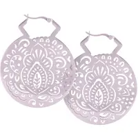 Wildcat Mehndi Hoops<!--63ef6e6b7e09f--> - Hopeinen metalli