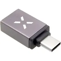 FIXED LINK USB-C Uros / USB-A Naaras adapteri Harmaa