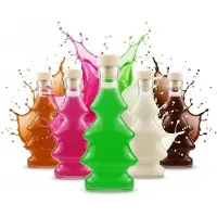 Hobby Hall 5x juhlava 3d joulukuusen lasipulloa 100 ml kotitekoisille juomille