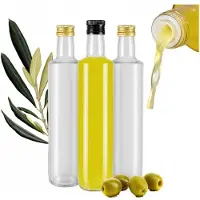 Hobby Hall 10x Lasipulloja Dorica 500ml, jossa annostelija öljylle, etikalle
