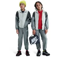 Nike Verryttelyasu Nsw Woven Fz - Harmaa/valkoinen Lapset, koko L: 147-158 cm