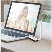 TP-LINK TL-WN722N, Langaton, USB, WLAN, Wi-Fi 4 (802.11n), 150 Mbit/s, Musta, Valkoinen (TL-WN722N(EU))