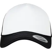 Flexfit Lippalakki 'Foam Trucker Curved Visor' musta / valkoinen