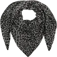 Lala Berlin Huivi - 162x85 - Triangle M - City Black Leo - - OneSize - Huivit