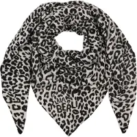 Lala Berlin Huivi - 162x85 - Triangle M - Alabastro Black Leo - - OneSize - Huivit