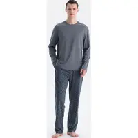 Dagi Pitkä pyjama savunsininen / tummansininen