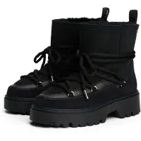 Tommy Hilfiger Real Shearling Laceup Snowboot - Black - 39