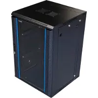 Toten – System Z, 19" wall mounted cabinet, 18U, 600x600, glass front door, 60kg load, black (ZS66186001)