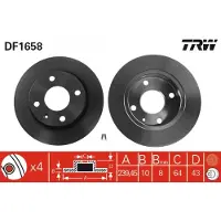 TRW Jarrulevy (1kpl) DF1658